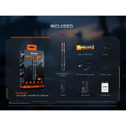 FENIX nabíjecí LED svítilna PD35R ACE, 2000 lm - Černá