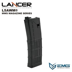 Angry Gun plynový zásobník Lancer L5AWM V2 pre TM MWS, 35 BBs - Čierna