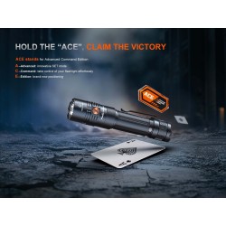 FENIX Rechargeable LED Flashlight PD36R ACE, 3000 lm - Black
