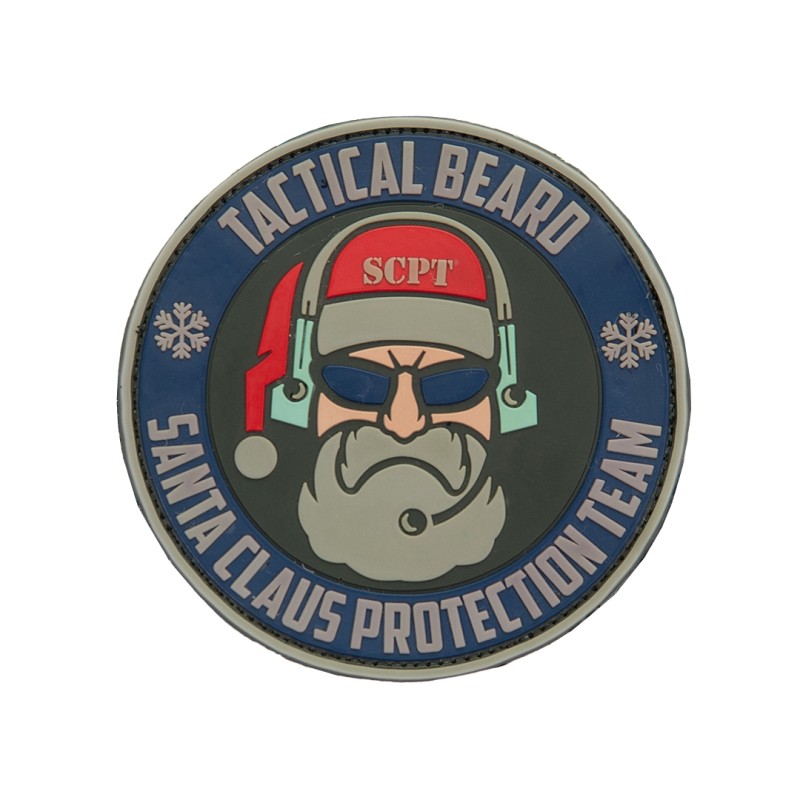 3D gumová nášivka SANTA CLAUS PROTECTION TEAM Patch - Farebná