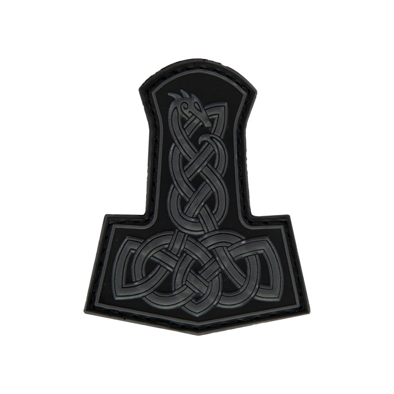 3D PVC THORS HAMMER Patch - Black