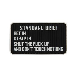 3D gumová nášivka STANDARD BRIEF Patch - Černá