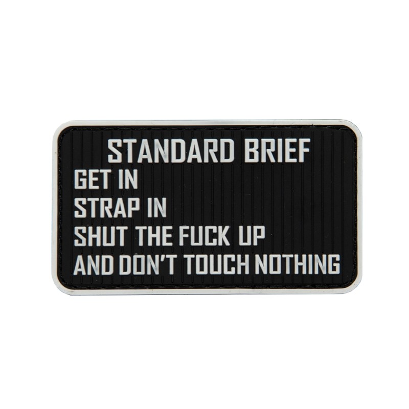 3D gumová nášivka STANDARD BRIEF Patch - Černá