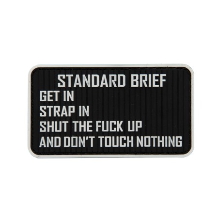 3D gumová nášivka STANDARD BRIEF Patch - Černá