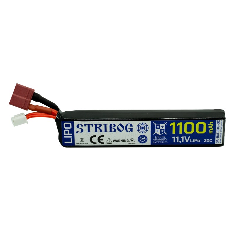 Delta Armory Li-Pol baterie STRIBOG 11,1V 1100mAh, 20C, T-Dean - Buffer stick