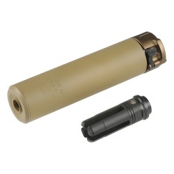 5KU airsoftový QD tlmič SOCOM 556 (178 mm), 14 mm CCW - Piesková