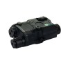 AN/PEQ15 Upgrade Version V2 - bílá LED svítilna + zelený laser s IR krytkami + IR přísvit, černý