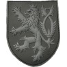 3D gumová nášivka ČESKÝ LEV - Černá