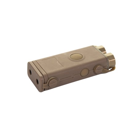 AN/PEQ10 + LED svítilna + červený laser - pískový