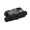 AN/PEQ15 + LED svítilna s IR krytkou + červený laser + IR přísvit - černý