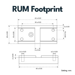 VO RUM™ HIGH CANTILEVER Riser RIS Mount - Black