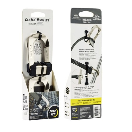 NITE IZE CamJam™ HookLock™ Strap Hook (2-Pack) - Silver