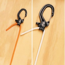 NITE IZE upínacia karabína CamJam™ SlideLock® Rope Tightener, veľ. L - Čierna