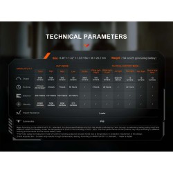FENIX nabíjacie LED svietidlo TK25R, 3600 lm - Čierna