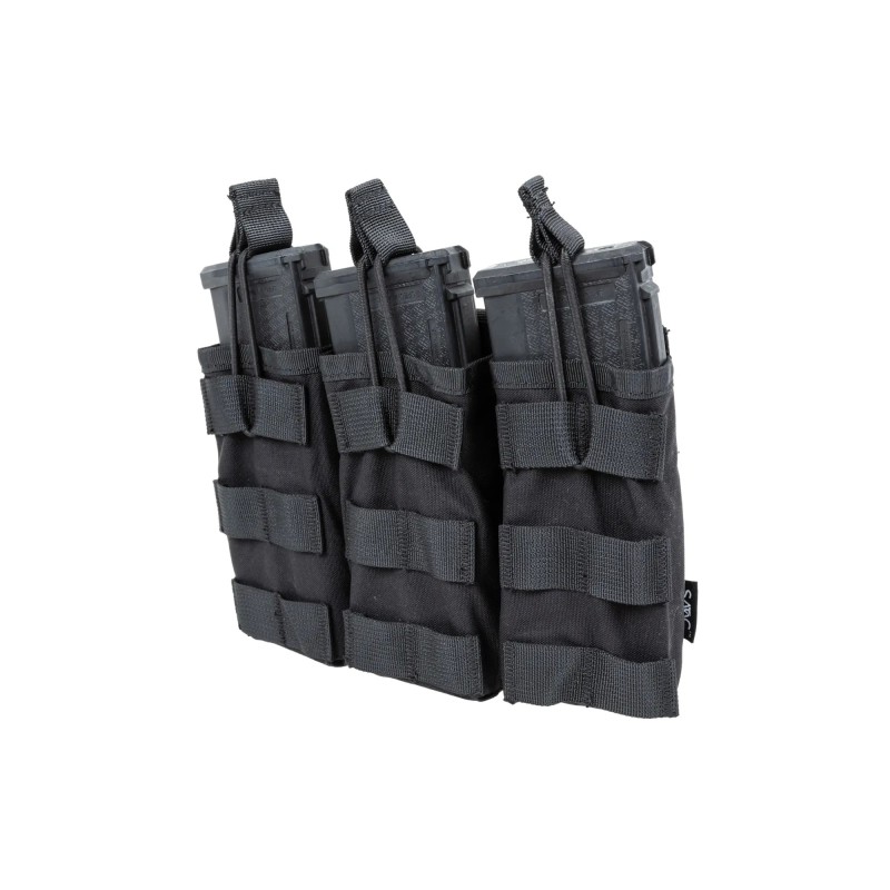 SATAC otevřená MOLLE sumka na 3 zásobníky M4 / AR15 - Černá