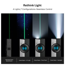 OLIGHT ArkPro Class 3R CW Rechargeable Flashlight, 1500 lm - Green