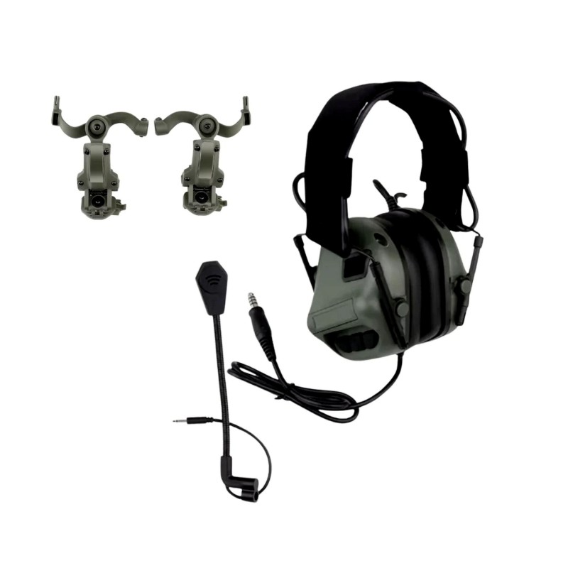 WST taktický aktivní headset Gen5 AMP TYPE – Zelená