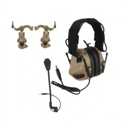 WST taktický aktívny headset Gen5 AMP TYPE – Piesková