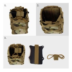 WST MOLLE sumka DOUBLE BAG na 2 puškové zásobníky – Černá
