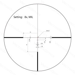 VO CONTINENTAL 1-8 x 24i ED Fiber LPVO Riflescope - Black