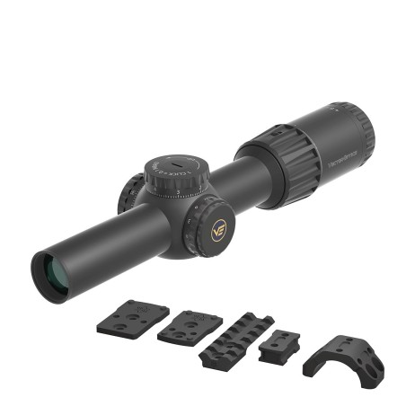 VO LPVO puškohľad TAURON 1-6x24 G2 FFP s X-ACCU montážou – Čierna