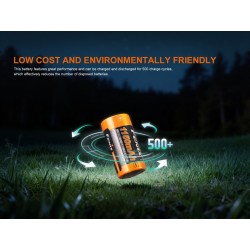FENIX dobíjecí Li-ion baterie RCR123A 3,6V - 1150 mAh | ANAREUS