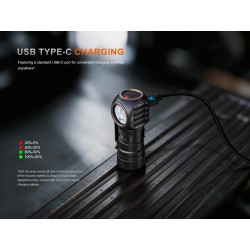 FENIX nabíjacia čelovka HM53R Garnet – Čierna | ANAREUS