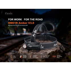 FENIX nabíjecí čelovka HM61R Amber V3.0 – Černá | ANAREUS