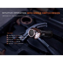 FENIX nabíjecí čelovka HM61R Amber V3.0 – Černá | ANAREUS