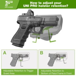 Gun & Flower univerzálne OWB púzdro UNI PRO, pre pravákov – Čierna