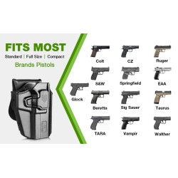 Gun & Flower univerzálne OWB púzdro UNI PRO, pre pravákov – Čierna