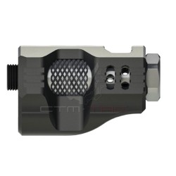 CTM TAC Hi-Capa CNC Aluminum Compensator – Black / Silver | ANAREUS