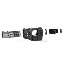 CTM TAC Hi-Capa CNC Aluminum Compensator – Black / Silver | ANAREUS