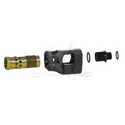 CTM TAC Hi-Capa CNC Aluminum Compensator – Black / Gold | ANAREUS