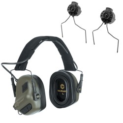 EARMOR elektronické slúchadlá M31 PLUS SET s montážou na helmu – FG