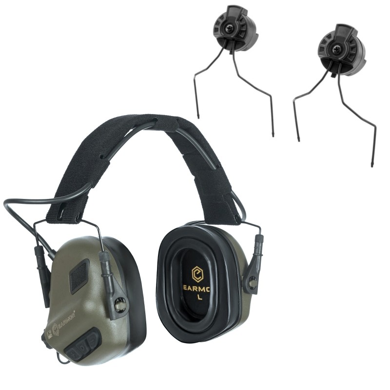 EARMOR elektronické slúchadlá M31 PLUS SET s montážou na helmu – FG