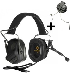 EARMOR headset M32 PLUS SET s montážou na helmu (BK) | ANAREUS