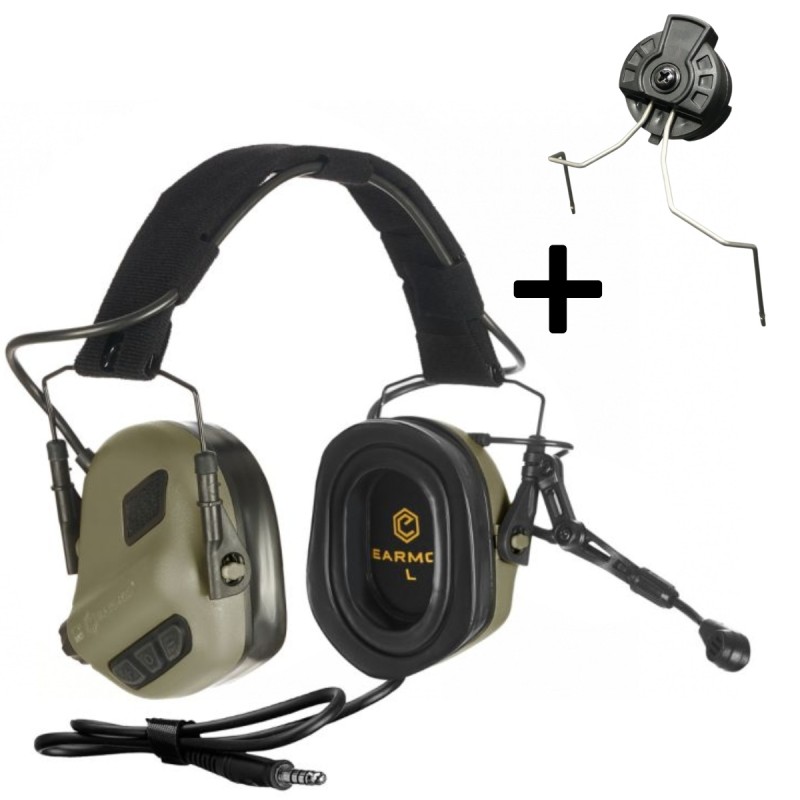 EARMOR taktický headset M32 PLUS SET s ARC montážou – OD | ANAREUS