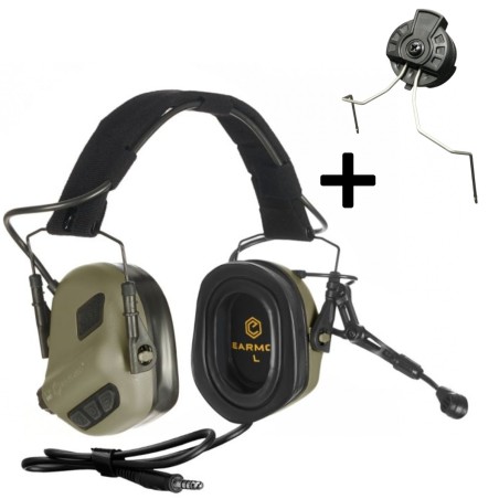 EARMOR taktický headset M32 PLUS SET s ARC montážou – OD | ANAREUS