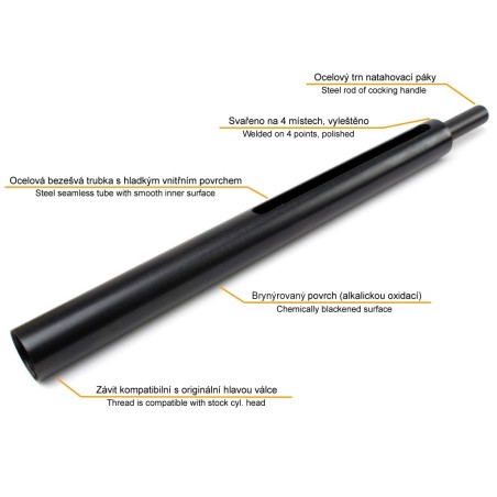 AirsoftPro Steel Cylinder for WELL L96 / MB01 Rifles – Black | ANAREUS
