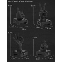 WoSporT FUNNY Plastic Sight Set (2 Pairs) – Black | ANAREUS