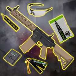 ANAREUS STARTER PACK Specna Arms DD® MK18 (SA-F19 FLEX™ Gen2) Half-Tan