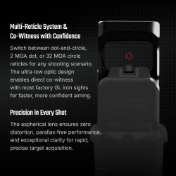 OLIGHT uzavřený kolimátor Osight SE RED, GLOCK® MOS montáž | ANAREUS