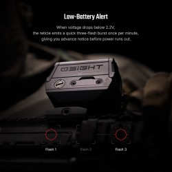 OLIGHT Osight R Red Dot Sight, T1 / T2 Footprint | ANAREUS