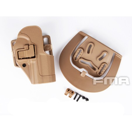 Opaskové plastové pouzdro - holster pro USP a CZ P-09, pouštní